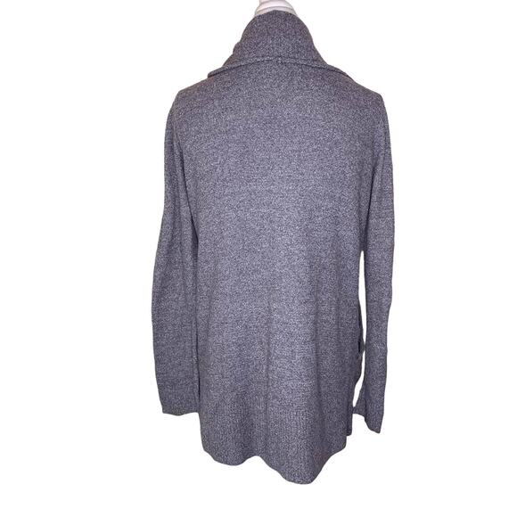 Barefoot Dreams Cozychic Lite Round Circle Knit Cardigan Gray Medium - Picture 3 of 4